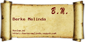 Berke Melinda névjegykártya